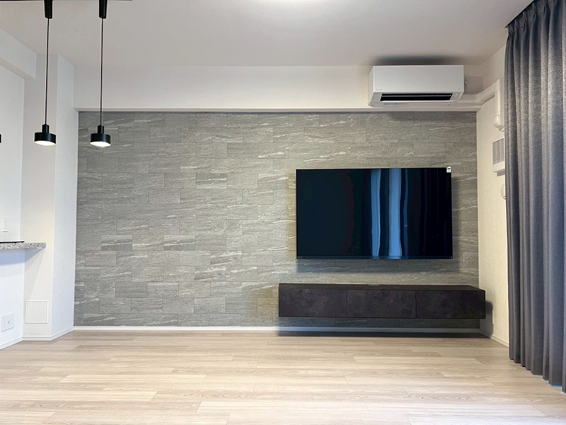 【ヴァルスロック×壁掛けテレビ】施工例